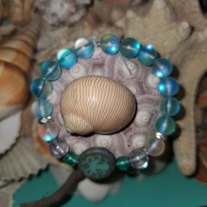 Mermaid Beads with Octopus Quartz Bracelet